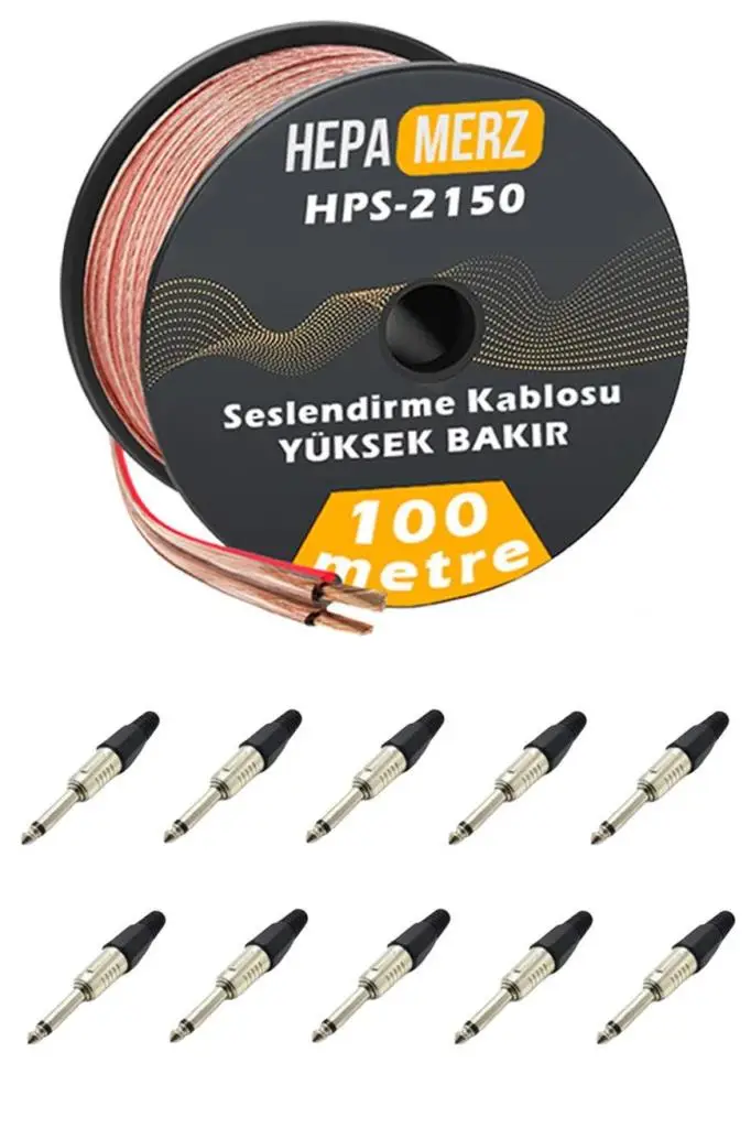 Hepa Merz Connection Paket-15 Hoparlör Kablosu Jack Konnektör Paketi