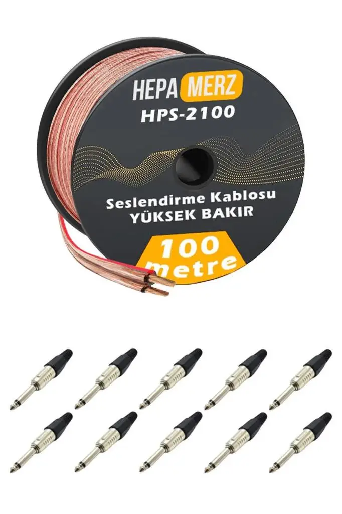 Hepa Merz Connection Paket-9 Hoparlör Kablosu Jak Konnektör Paketi