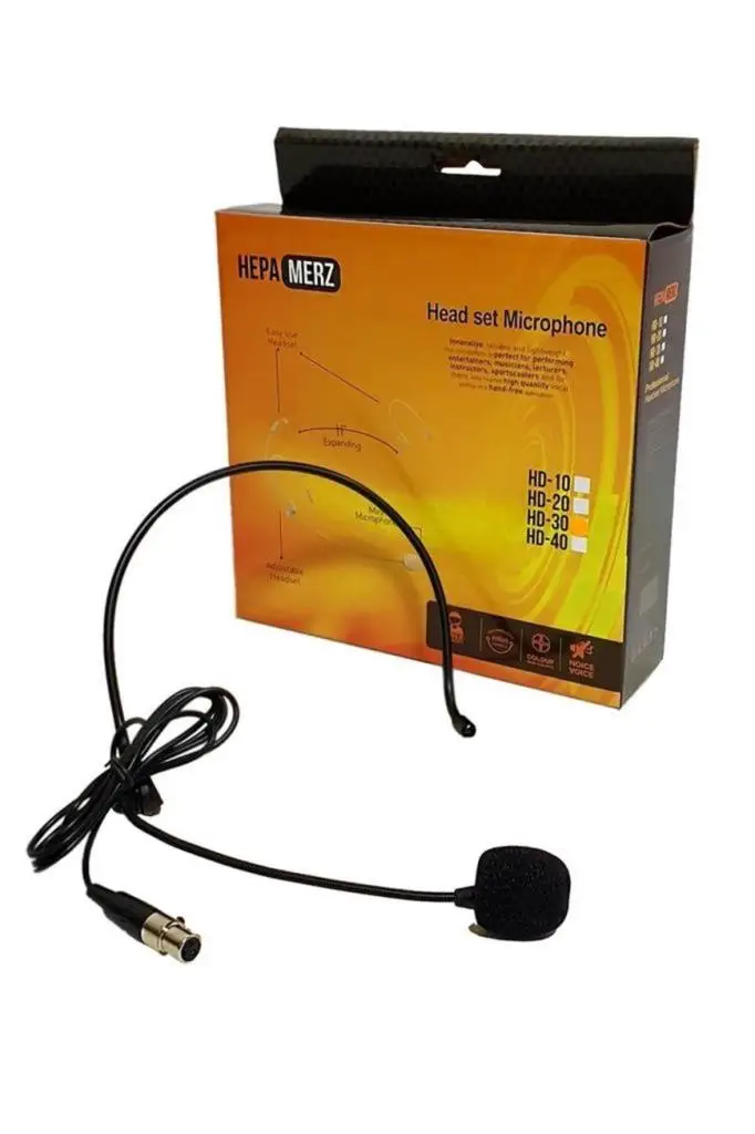 Hepa Merz HD30 3 Pinli Mini XLR Headset Mikrofon (3 Pinli Bel Ped'lerine Uyumlu)