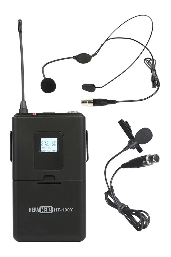 Hepa Merz HT-100Y Verici Kablosuz Yaka Mikrofonu Headset ile Birlikte ( Hm-444 ve HM-888 Alıcı İle Çalışabilir )