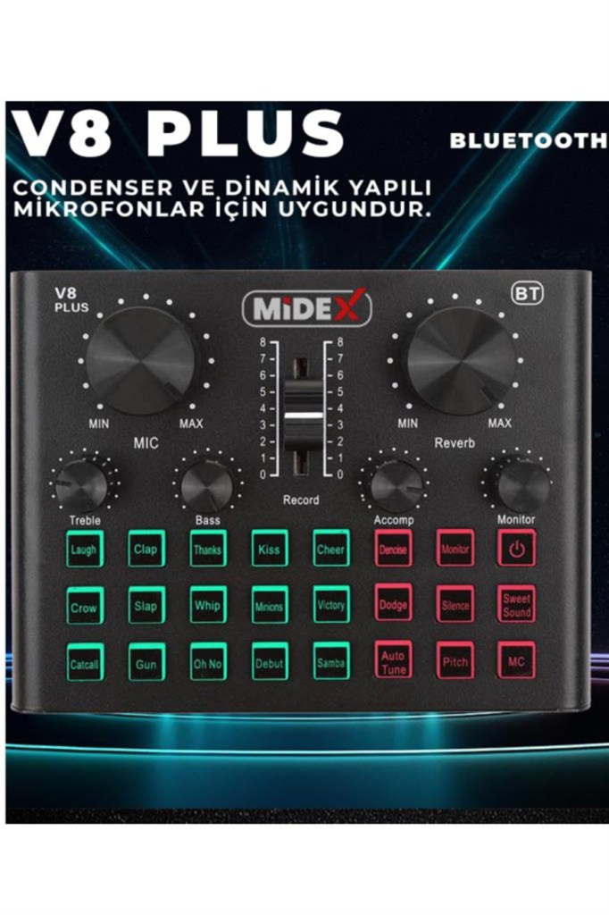 Lastvoice BM800 Live Head Set Efektli Ses Kartı Mikrofon Kulaklık Stand Kayıt Canlı Yayın Seti (PC ve Telefon)