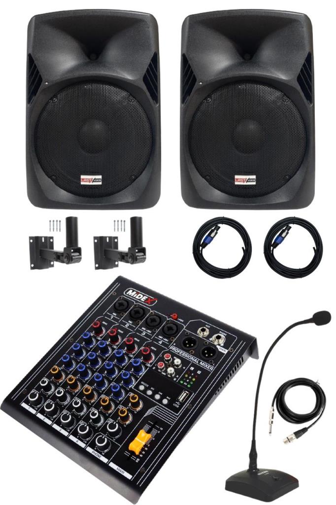 Lastvoice Hall Paket-2 Ses Sistemi Mixer Hoparlör Paketi (Kapalı Alan toplantıları İçin)