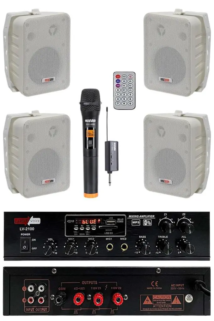 Lastvoice Large Plus Paket-3 Hoparlör ve Anfi Anons Ses Sistemi Seti