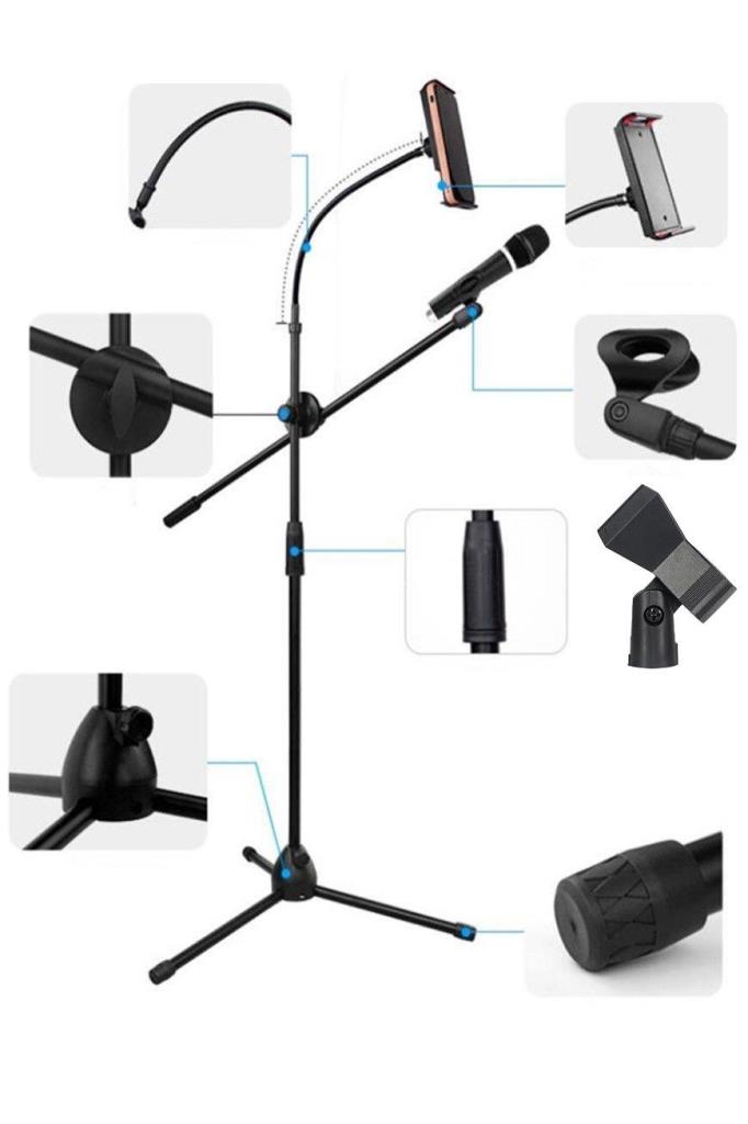 Lastvoice MS09TB Telefon Tablet Tutuculu Mikrofon Standı Sehpası Ayağı