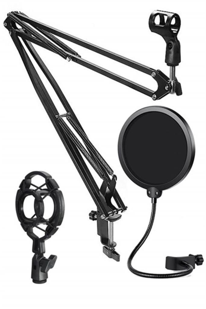 Lastvoice NB39HYP Set Stüdyo Mikrofon İçin Stand Shock Mount Filtre (35X35 CM)