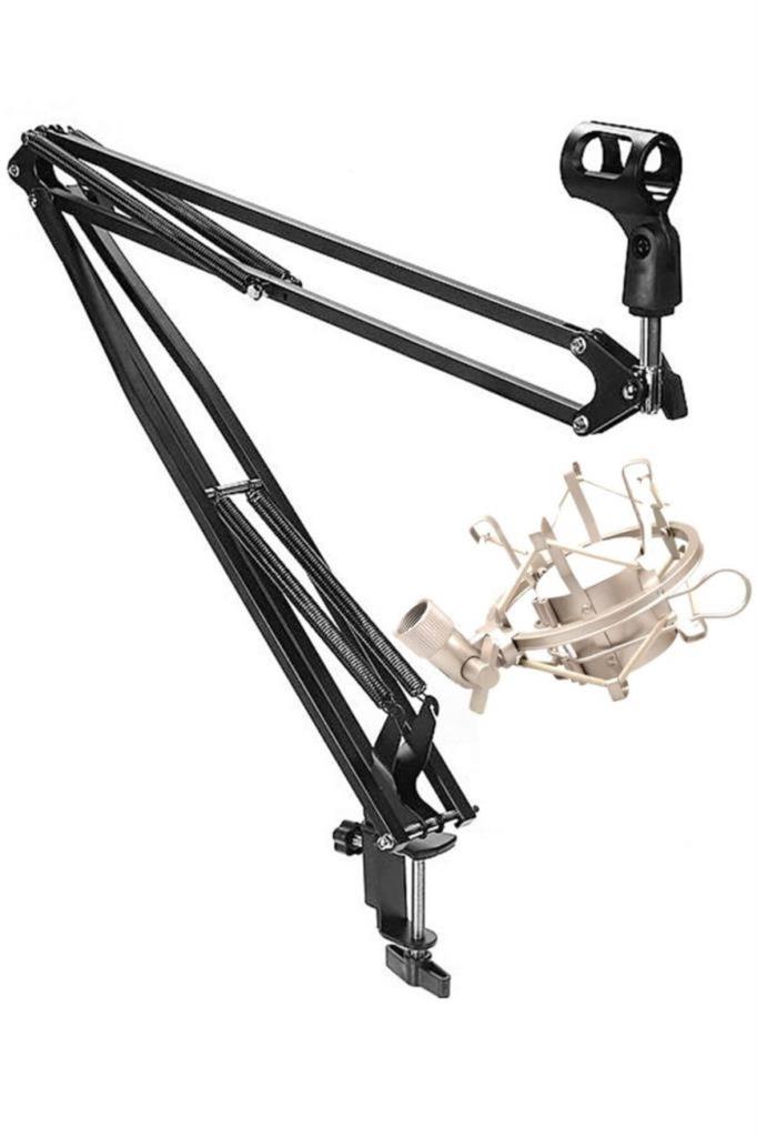 Lastvoice NB40 Pro Mikrofon Standı + SHM-02 Metal Shock Mount (50x50 Büyük Boy)