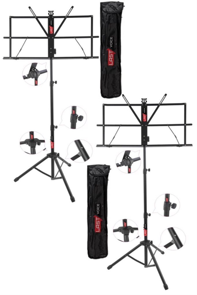 Lastvoice Nt-106X 2Lİ SET Tel Nota Sehpası Makaslı ( Taşıma Çantalı )