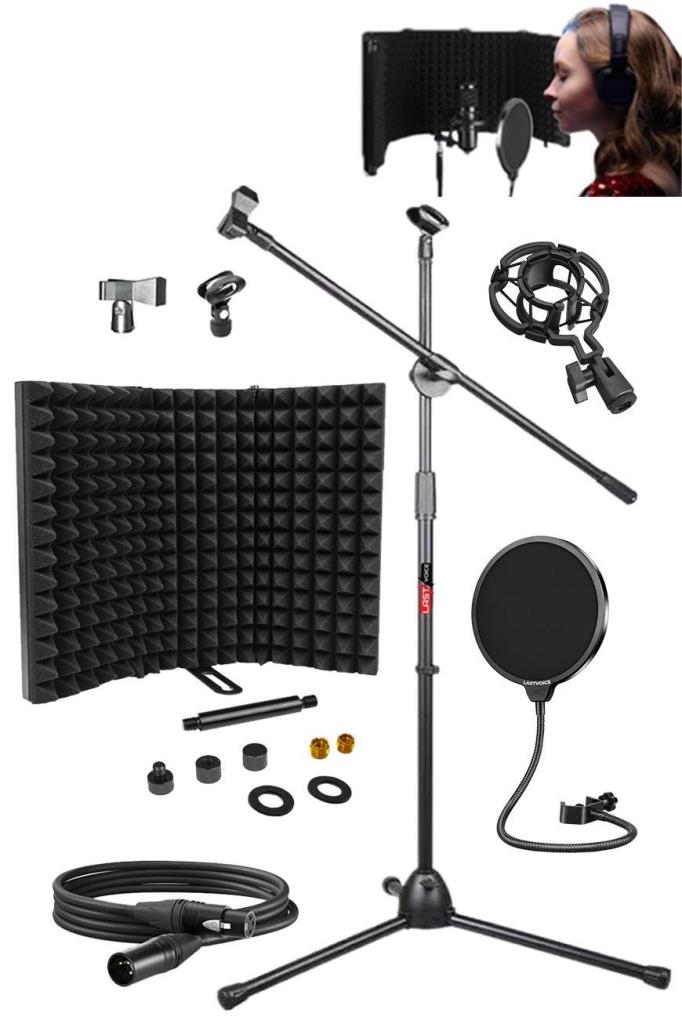 Lastvoice PF-53X Mikrofon Standı Yalıtım Paneli XLR Kablo Pop Filter