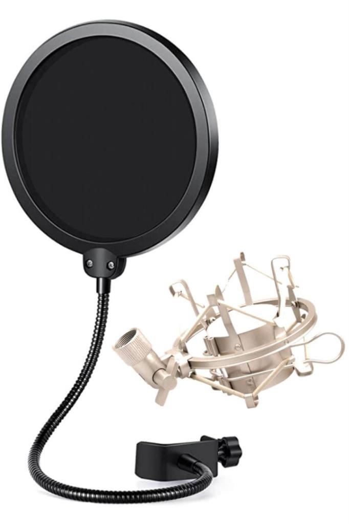 Lastvoice Ps-01SMX Pop Filter + Metal Gri Shock Mount Set