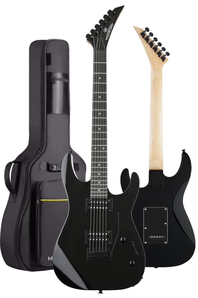 Maxword Grade Black Rosewood Klavye HH Yüksek Kaliteli Elektro Gitar