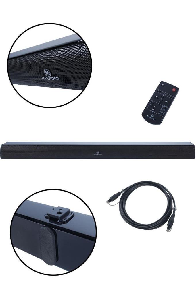 Maxword SLC-160BT Optik Çıkışlı 2.0 Kanal BT Soundbar TV Ses Sistemi 160W (79x8x6 cm)