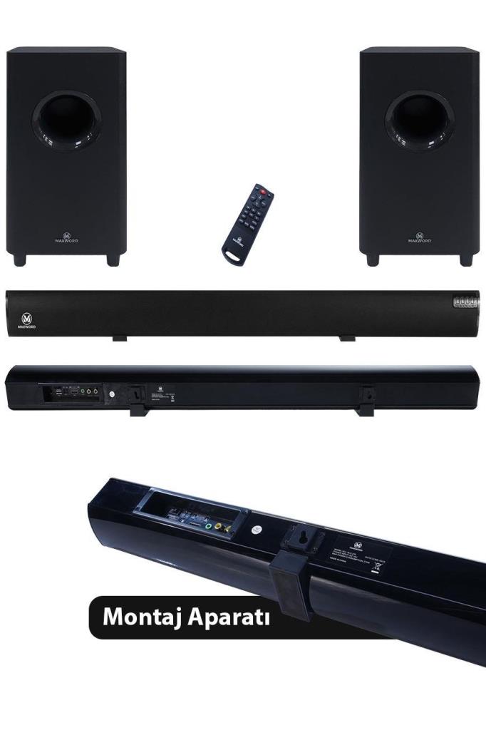 Maxword SLC-270BT Optik Çıkış 4.2.2 Kanal Soundbar TV Ses Sistemi + Çift Subwoofer 270W+230W