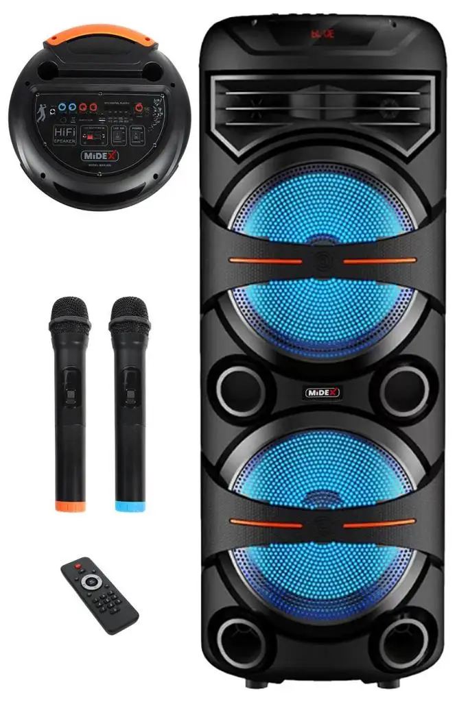 Midex 600 Watt Parti Karaoke Eğlence Işıklı Ses Sistemi Bluetooth Hoparlör (MXR-600)