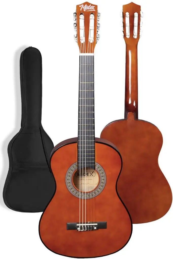 Midex CG-270BRW Brown Renk Klasik Gitar 4/4 Yetişkin Boy Sap Ayarlı Full Set