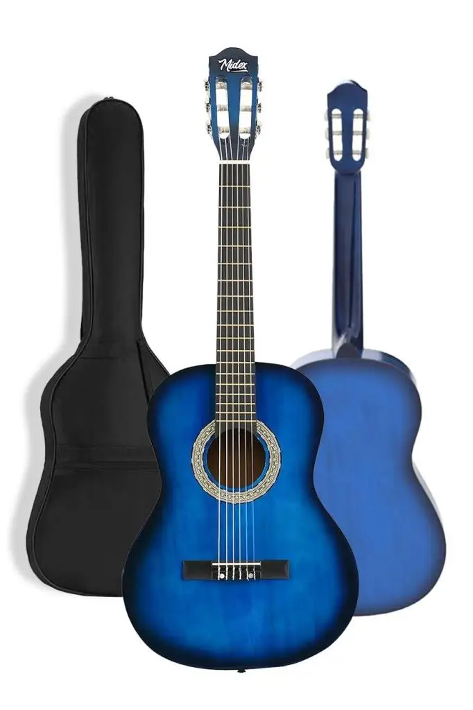 Midex CG-34BL Kaliteli 34 İnç 1/2 Juniur Çocuk Gitarı 4-8 Yaş Arası (Çanta Capo Nota Sticker Askı Pena Metod)