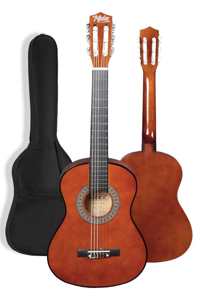 Midex CG-36BRW Kaliteli 36 İnç 3/4 Juniur Çocuk Gitarı 8-12 Yaş Arası (Çanta Askı Capo Nota Sticker Pena Metod)