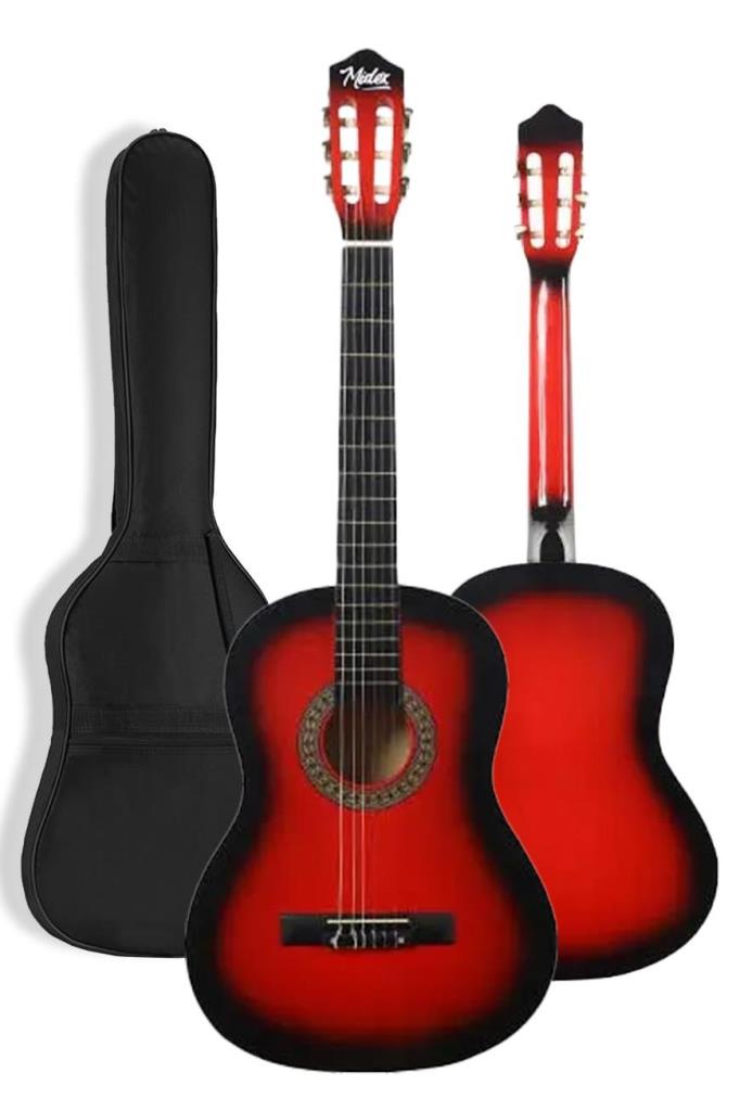 Midex CG-36RD Kaliteli 36 İnç 3/4 Juniur Çocuk Gitarı 8-12 Yaş Arası (Çanta Askı Capo Nota Sticker Pena Metod)