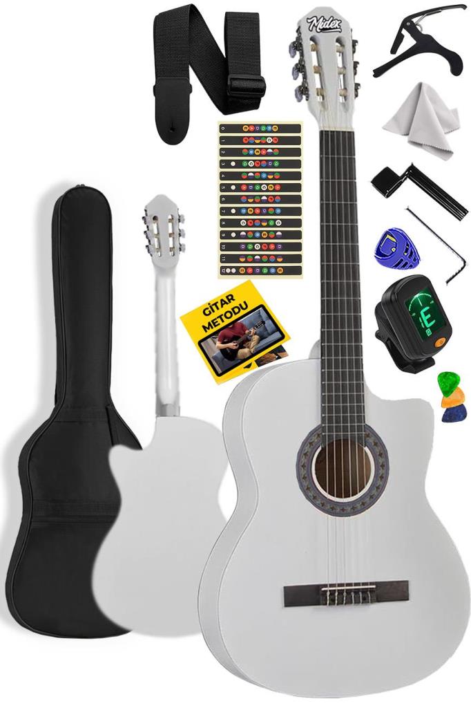 https://www.yonkamuzikmarket.com/midex-cg-395wh-beyaz-renk-kesik-klasik-gitar-4-4-yetiskin-boy-sap-ayarli-full-set