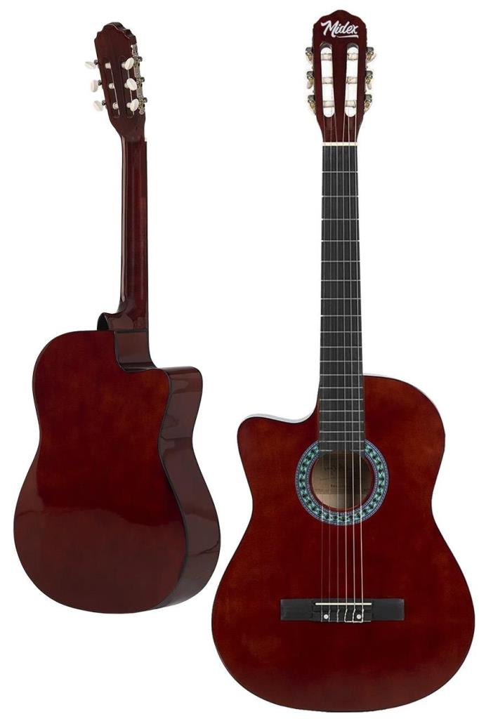 Midex CG-396BRW SOLAK Klasik Gitar Kahve Renk Full Set Sap Ayarlı 4/4 yetişkin Boy