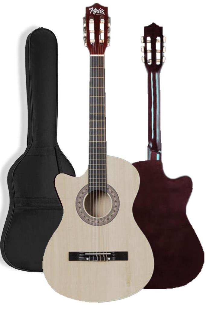 Midex CG-396NT SOLAK Klasik Gitar Natural Renk Full Set Sap Ayarlı 4/4 yetişkin Boy