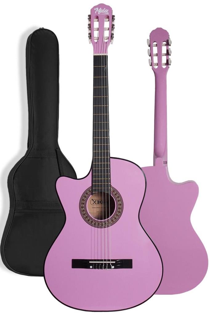 Midex CG-396PU SOLAK Klasik Gitar Lila Renk Full Set Sap Ayarlı 4/4 yetişkin Boy