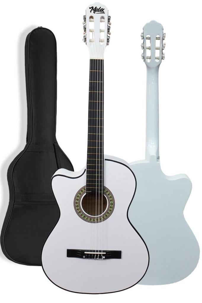 Midex CG-396WH SOLAK Klasik Gitar Beyaz Renk Full Set Sap Ayarlı 4/4 yetişkin Boy