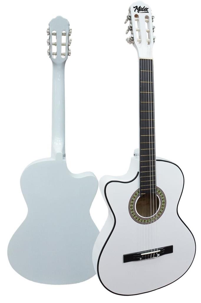 Midex CG-396WH SOLAK Klasik Gitar Beyaz Renk Full Set Sap Ayarlı 4/4 yetişkin Boy