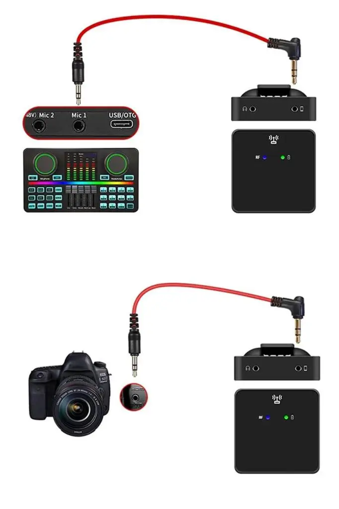 Midex CM2 Kablosuz Wireless İkili Kamera Mikrofon (Telefon Bilgisayar Mixer Ses Kartı Kamera)