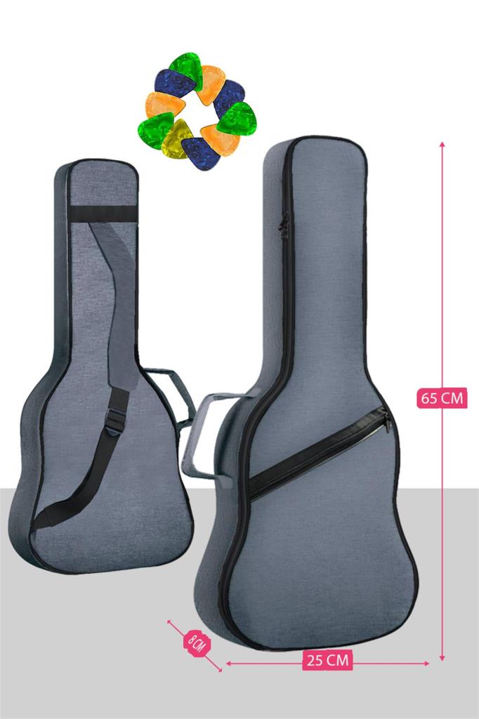 Midex CS-24 Concert Ukulele Çantası Gigbag Soft Case Kılıf (10 Pena ve Takım Tel Hediye)