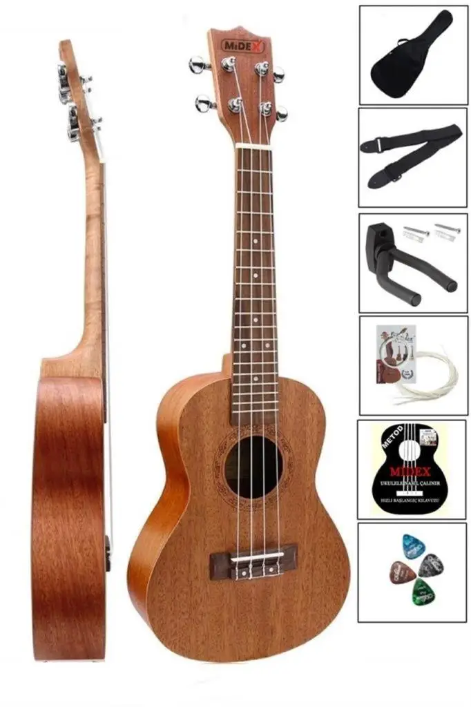 Midex CT-24MT Set Concert Ukulele (Çanta Askı Stand Yedek Tel Metod Pena)