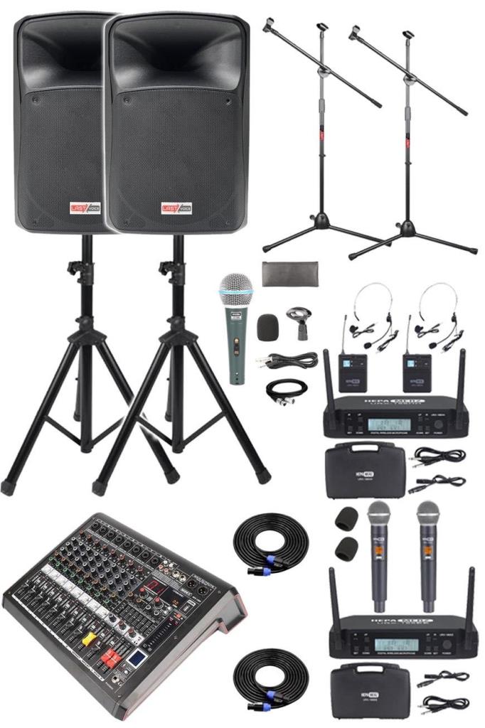 Midex Extreme Paket-3 Mixer Hoparlör Mikrofon Full Ses Sistemi Seti