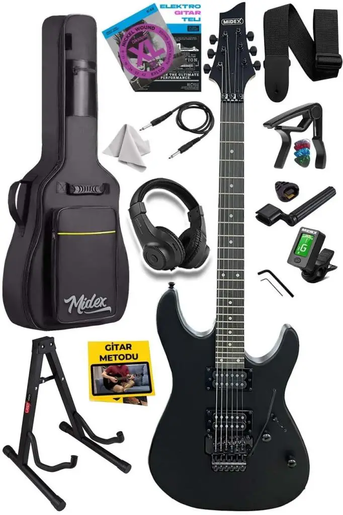 Midex GRX-300-BAG Profesyonel Elektro Gitar Seti Akçaağaç (Humbucker-Humbucker)