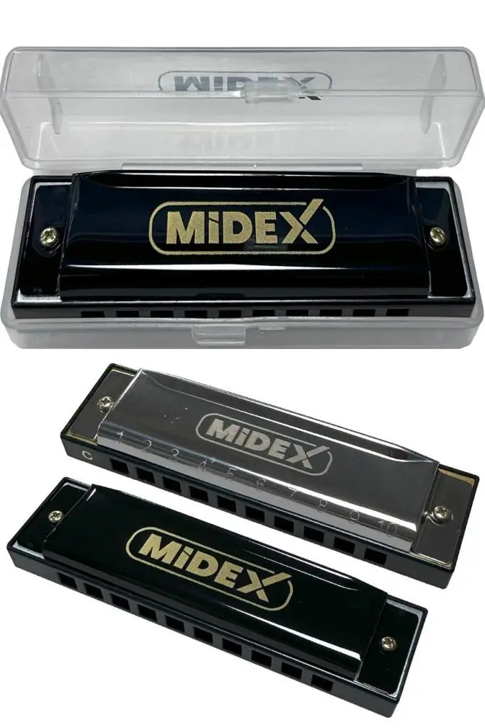 Midex HN-10BK Siyah Örf Aletleri 10 Delikli Mızıka Do (c)