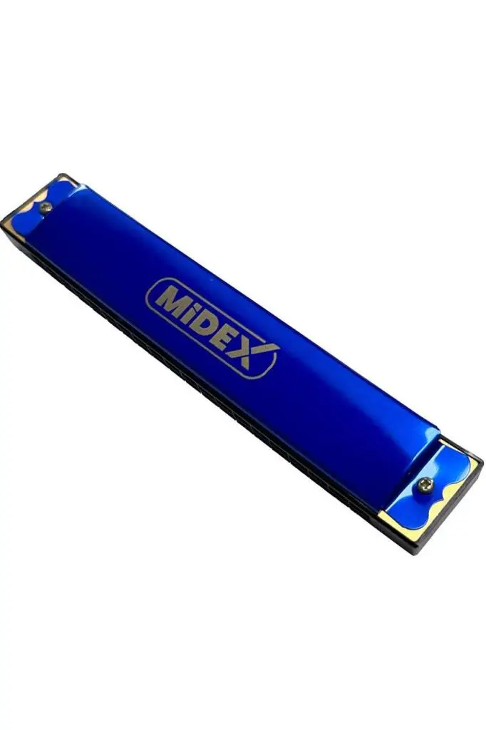 Midex HN-20BL Mavi 20 Delikli Mızıka Do (c)