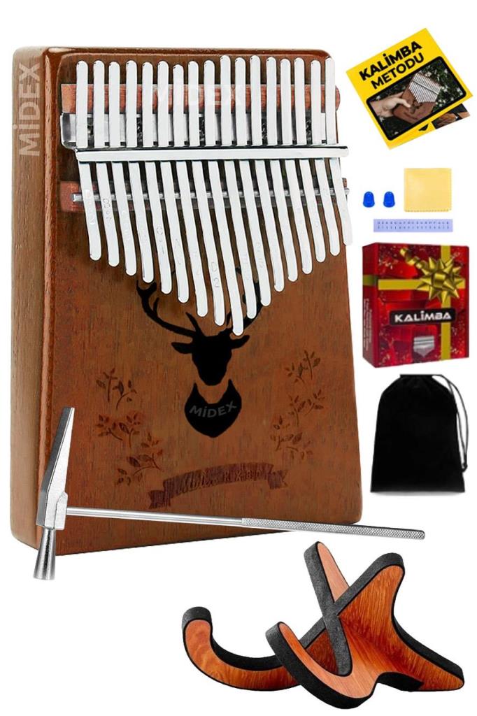 Midex KLX-880-PAK Hakiki Ağaç Kalimba 17 Tuşlu Full Set