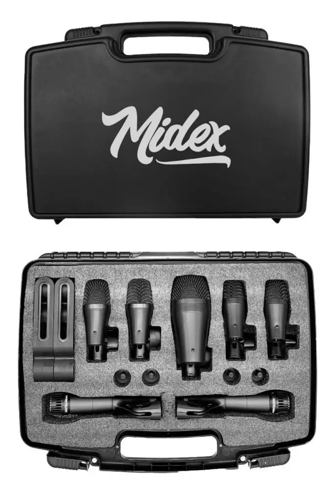 Midex M-Drum Kit-7 Davul Mikrofon Seti 7 Parça Akustik Bateri Mikrofonu