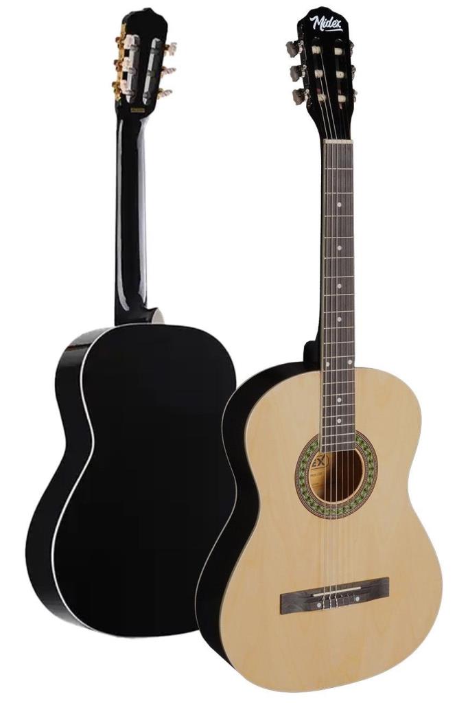 Midex MGX-150 Üst Kalite Klasik Gitar Sap Ayarlı Doğal Ahşap Gül Klavye 4/4 Yetişkin