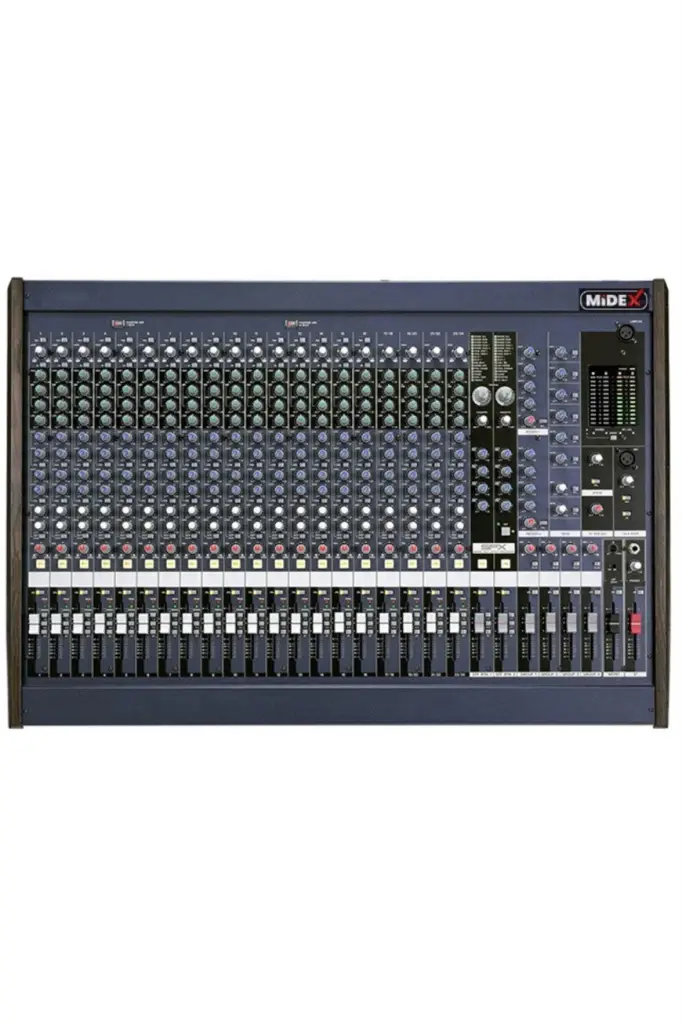 Midex Mix DM-24 Deck Mikser 24 Kanal Ses Mikseri (4 Grup + 6 Aux + 2FX)