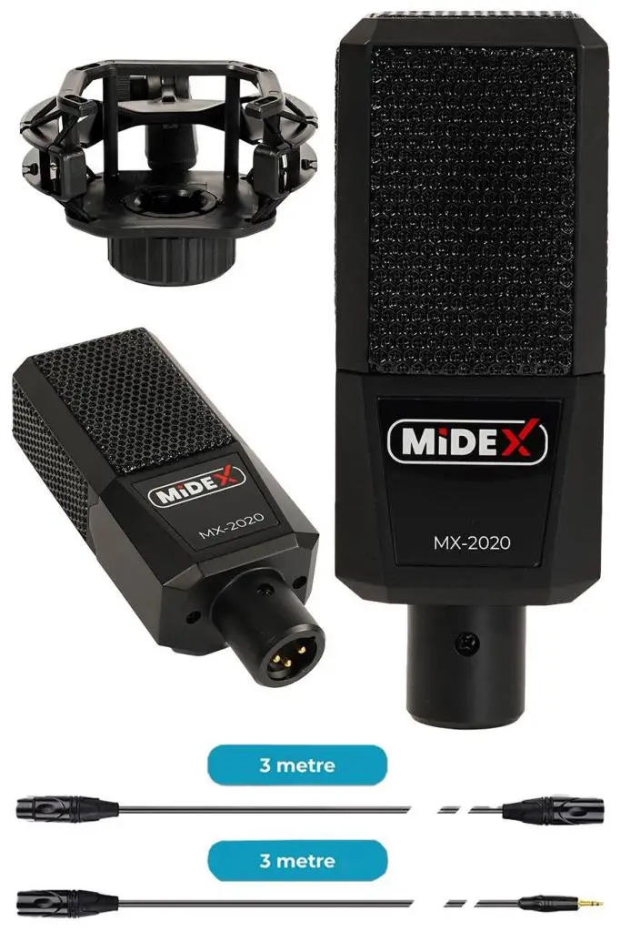 Midex MX-2020 Compact Set-1 Efektli Ses Kartı Mikrofon Stand Seti (PC ve Telefon)