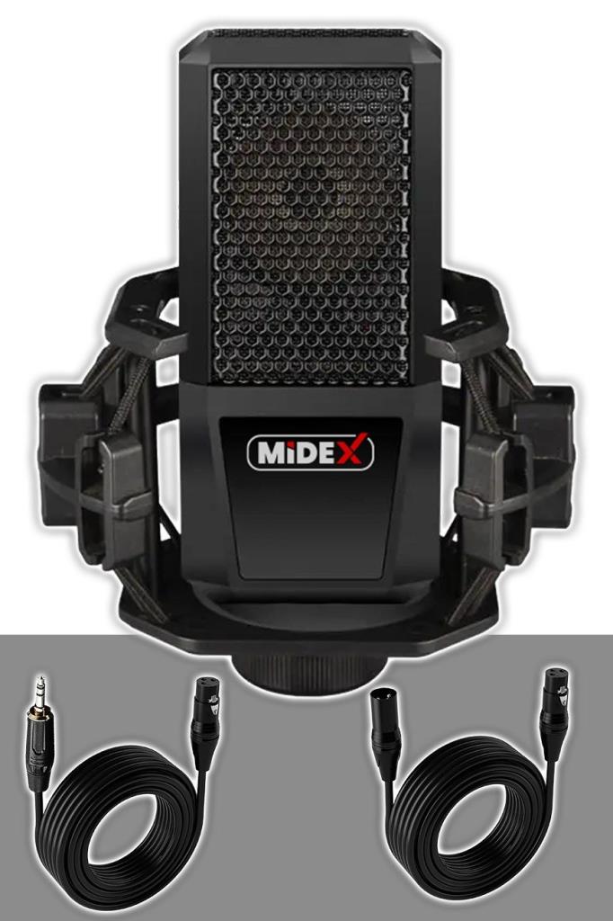 Midex MX2020-GLX-500 PRO Midex Ses Kartı ve Condenser Mikrofon Stand Filtre Set