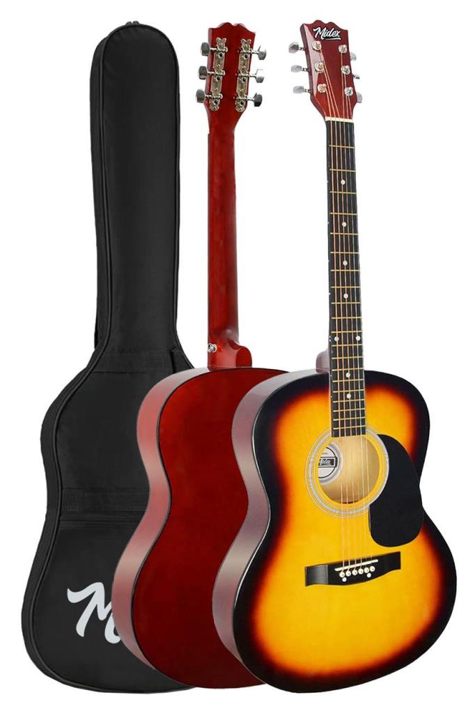 Midex RG-550SB Pack Kaliteli Sunburs 40 İnç Akustik Gitar Seti 4/4 Yetişkin