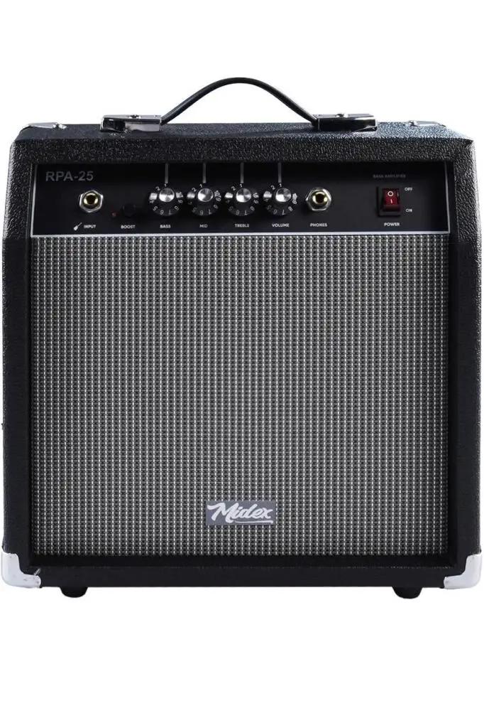 Midex RPA-25BK-HD Bas Gitar Amfisi 25 Watt (Kulaklık ve Jak Kablosu Dahil)