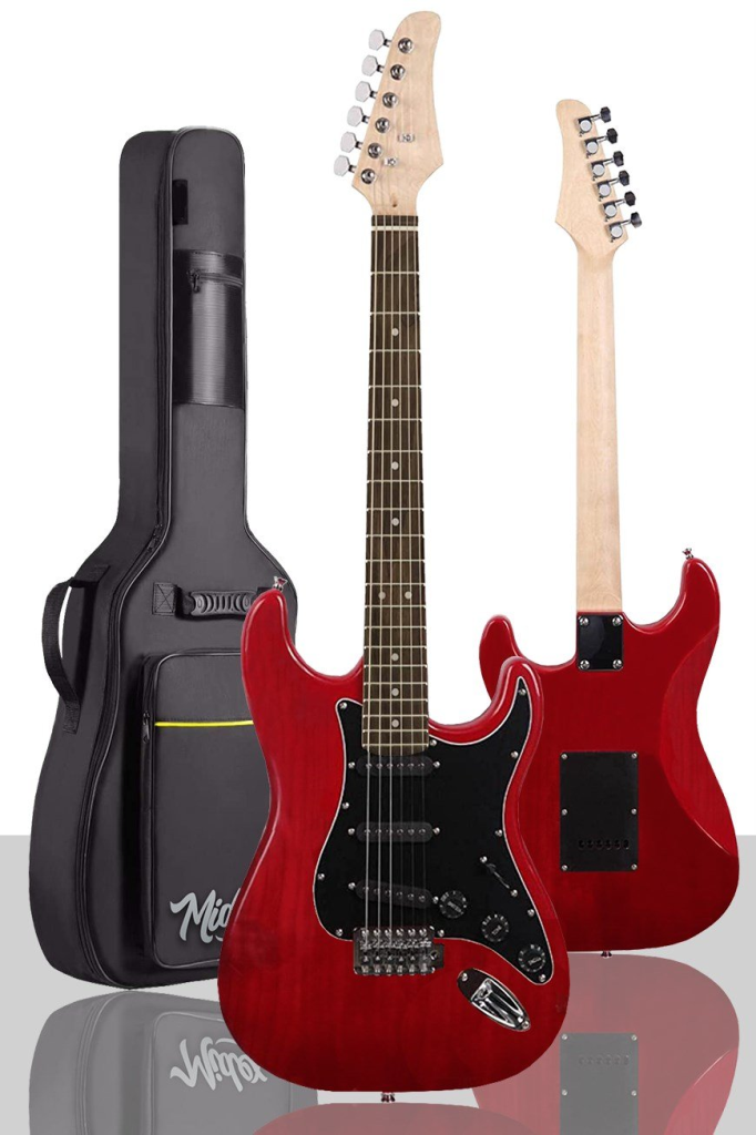 Midex RPH-30RD Gül Klavye Strat Kasa SSS Elektro Gitar Seti