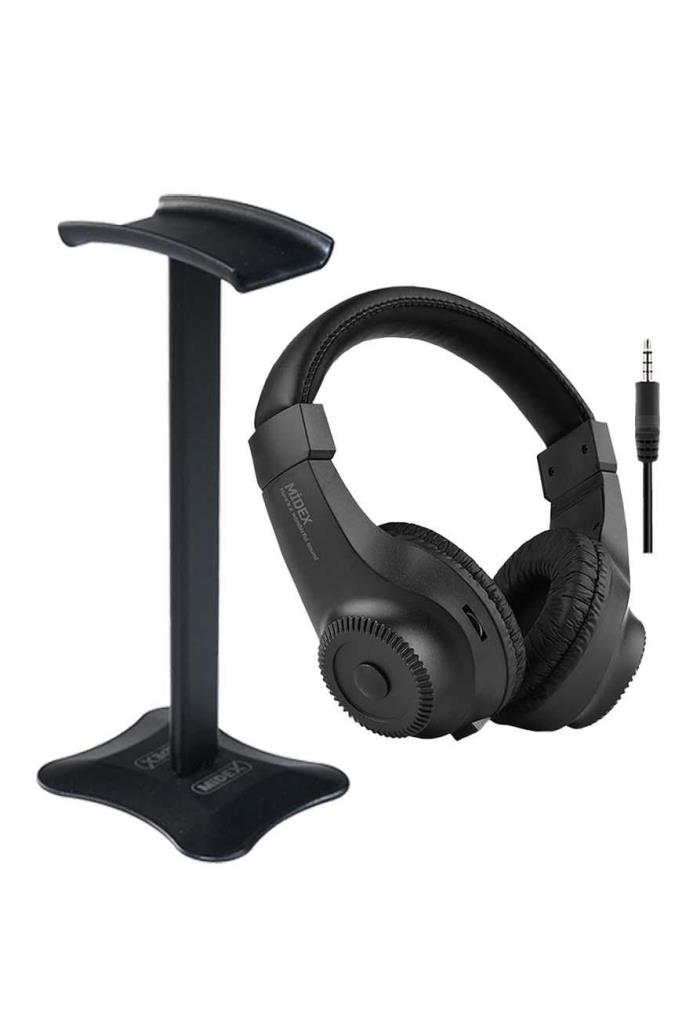 Midex RS-10ST Çok Amaçlı Stüdyo Referans Dinleme DJ Stereo Kulaklık + Stand