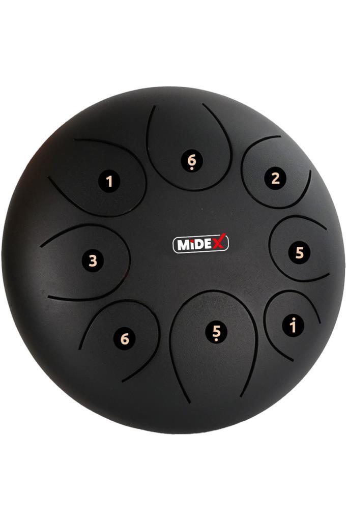 Midex TD-108BK Çelik Dil Davul Handpan 10 İnç 8 Ton Steel Tongue Drum Full Set