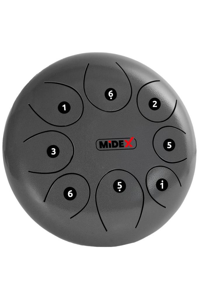 Midex TD-108SL Çelik Dil Davul Handpan 10 İnç 8 Ton Steel Tongue Drum Full Set