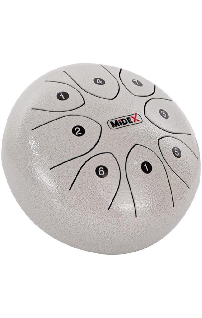 Midex TD-88WH Çelik Dil Davul Handpan 8 İnç 8 Ton Steel Tongue Drum Full Set