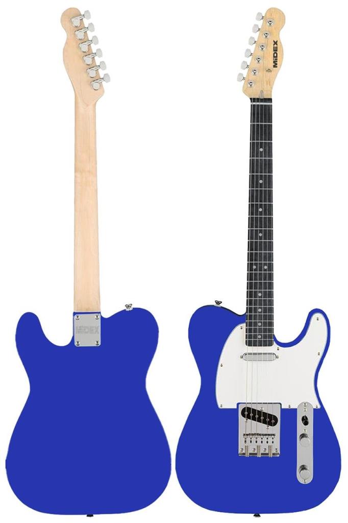 Midex TLX-50BL Tele Kasa Maple Klavye 2 Single-Coil Manyetik Elektro Gitar