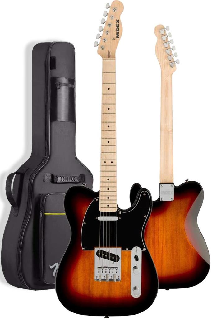 Midex TLX-50SB-25AMP Tele Kasa Maple Klavye 2 Single-Coil 25W Amfili Elektro Gitar