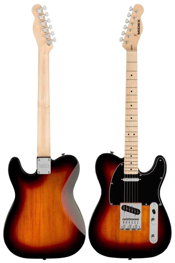 Midex TLX-50SB Tele Kasa Maple Klavye 2 Single-Coil Manyetik Elektro Gitar